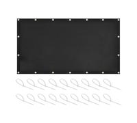 Tapis de bouclier thermique pour mur derrière le barbecue, ignifuge, imperméable, clôture de balcon, bouclier thermique pour barbecues, noir, 1 pièce (91,5 x 122 cm)