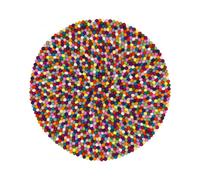 myfelt Tapis Boule en Feutre Lotte - Diamètre 70 cm - Idéal pour Chambre à Coucher, Salon, Chambre d'enfant, Couloir et Salle de Bain