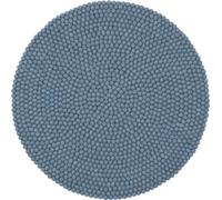 Tapis de boules de feutre Mono Rond ø 140 cm Bleu clair