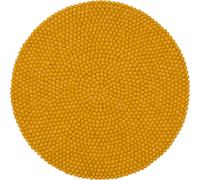 Tapis de boules de feutre Mono Rond ø 140 cm Jaune