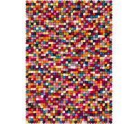 Tapis de boules de feutre multicolore Rectangle 70 x 100 cm Multicolore