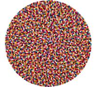 Tapis de boules de feutre multicolore Rond ø 50 cm Multicolore