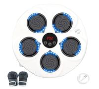 Tapis de boxe musical mural, jeu de boxe mural | Entraîneur de boxe électronique avec gants de boxe,Entraîneur sans fil pour musique et boxe, équipement