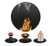 Tapis de brasero de 101,6 cm pour poêle solo, tapis rond ignifuge pour barbecue extérieur, coussinets ignifuges pour dessous de foyer, accessoires de poêle solo, portable et réutilisable