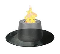 Tapis de brasero pour terrasse - Tapis de barbecue rond imperméable et ignifuge des deux côtés pour patio, cour et pelouse | Réchaud mat résistant à la chaleur et à la grille