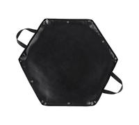 Tapis de brasero résistant à la chaleur - Support hexagonal pliable pour bois de chauffage et tapis ignifuge | Protecteur de sol résistant au feu avec oreilles suspendues pour le camping en plein air