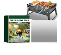 Tapis de brasier, tapis de feu de camp, tapis résistant au feu, tapis ignifuge, tapis de grille pliable, tapis résistant à la chaleur pour barbecue, tapis prot