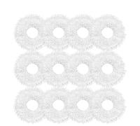 Tapis De Brouillage Compatible Avec Eureka J15Pro Ultra / J12 Ultra Pièces Détachées Robot Vide Espuage Toiles Rag Accessoires Remplacements(White 12PCS)