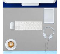 Tapis de Bureau 35 x 100 cm Silencieux Tapis Clavier Souris Durable pour Bureau Maison Gaming, Gris