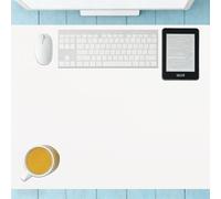 Tapis de Bureau 40 x 62 cm Résistant à La Chaleur Tapis de Portable Facile à Nettoyer pour Maison et Bureau Ordinateur Portable, Blanc