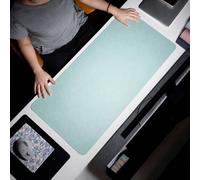 Tapis De Bureau 70x35 cm Réversible en Cuir PVC et Liège 2 mm Vert YONIS