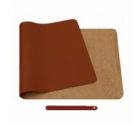 Tapis de bureau antidérapant en cuir PU avec sous-couche antidérapante pour souris, Bloc-notes imperméable pour ordinateur portable et bureau à domicile(Brown,90x45cm)