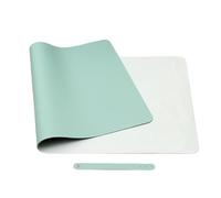 Tapis de bureau antidérapant en cuir PU avec sous-couche antidérapante pour souris, Bloc-notes imperméable pour ordinateur portable et bureau à domicile(Green,80x40cm)
