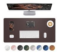 Tapis de bureau antidérapant en cuir PVC, protecteur de table imperméable en cuir synthétique, tapis de bureau antidérapant facile à nettoyer, pour ordinateur portable pour l'écriture, pour bureau