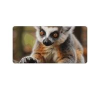 Tapis de bureau antidérapant motif singe lémurien mignon pour bureau, ordinateur portable pour la maison, tapis de souris imperméable à surface lisse, tapis de souris 60 x 30 cm, tapis de protection