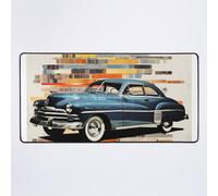 Tapis de bureau avec impression numérique du code-barres de la voiture classique Mercury Eight de 1949