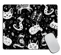 Tapis de Bureau Chat de sorcière et crâne en Sucre Tapis de Souris