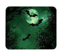 Tapis De Bureau Chauves-Souris Vertes d'halloween Durable Tapis De Gaming Confort Mouse Pad pour Pc Jeux Ordinateur 25X30Cm