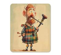 Tapis De Bureau Cornemuse Écossaise De Dessin Animé Portable Tapis De Souris Gaming Doux Gaming Mousepad pour Professionnels Pc Ordinateur 25X30Cm