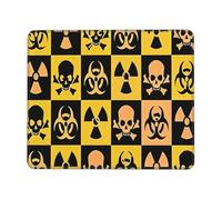 Tapis De Bureau Danger Nu ire Crâne Et Os Croisés Atome Confort Tapis Souris Étanche Mousepad De Bureau pour Travail Maison Gamer 10X12In