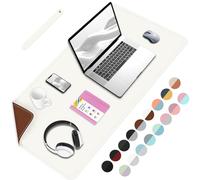 Tapis de bureau double face, grand tapis de souris imperméable en cuir synthétique, tapis de bureau pour ordinateur portable, housse de protection à double usage pour clavier de bureau ou domestique