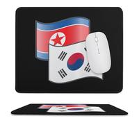 Tapis De Bureau Drapeaux De La Corée du Nord Et De La Corée du Sud Confort Tapis De Souris Gaming Antidérapante Mousepad De Bureau pour Gaming Accessoires Gamer 10X12In