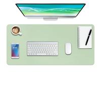Tapis de bureau en cuir,Tapis de bureau,Tapis de bureau imperméable, Tapis de bureau pour clavier et souris,Tapis de souris en cuir,24"x 14"(S-Green)