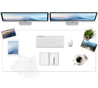 Tapis De Bureau En Pvc Transparent Avec Bord Rond Résistant À La Chaleur Et Imperméable Couverture De Table Protection De Bureau À Utiliser À La Maison Et Au Bureau（100 * 40Cm）