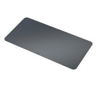 Tapis de bureau grand format Leitz en cuir recyclé : Cuir recyclé, antidérapant, surface premium, tapis pour clavier, souris et ordinateur. Pour bureau et maison, écologique (70x36cm, gris foncé)