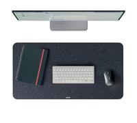 Tapis de bureau grand format Leitz en feutre : Sous-main de bureau en feutre, antidérapant à surface douce, pour clavier et souris. Pour bureau ou maison, durable et écoresponsable (70x36cm, gris)
