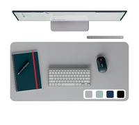 Leitz Tapis de bureau grand format – Sous-main imperméable antidérapant, 80×40 cm gris clair