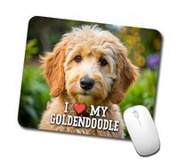 Tapis De Bureau J'aime Mon Goldendoodle De Tout Mon Cœur Portable Tapis De Souris Gaming Confort Base De Table pour Gaming Maison Clavier 10X12In