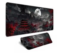 Tapis de bureau japonais Riverside pleine lune Grand tapis de souris de jeu Tapis de souris XL étendu Tapis de clavier d'ordinateur portable Tapis de souris de bureau 80 x 30 cm Décoration de bureau