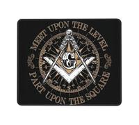 Tapis De Bureau Logo Maçonnique Foi Espérance Et Charité Moderne Tapis Souris Portable Mouse Pad pour Ordinateur Gaming Clavier 10X12In