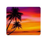 Tapis de Bureau Magnifique Coucher de Soleil sur Une Plage bordée Tapis de