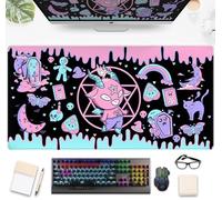 Tapis de bureau mignon et gothique pastel kawaï japonais, XXL, tapis de souris et de jeu, pour ordinateur portable, clavier et souris, pour femme, décoration de bureau, cadeau pour joueur, 80 x 40 cm