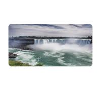Tapis de bureau Niagara Falls 30 x 60 cm avec bords cousus, grand tapis de souris gaming antidérapant en caoutchouc pour ordinateur de bureau, clavier, ordinateur portable et souris de travail à dom
