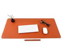 Tapis de bureau pour ordinateur portable Grand antidérapant tapis de souris, Sous-mains imperméable en cuir PU Bloc-notes pour le bureau et la maison(Brown,120x60cm)
