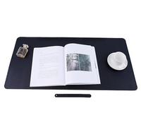 Tapis de bureau pour ordinateur portable Grand antidérapant tapis de souris, Sous-mains imperméable en cuir PU Bloc-notes pour le bureau et la maison(Black,120x60cm)