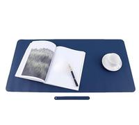 Tapis de bureau pour ordinateur portable Grand antidérapant tapis de souris, Sous-mains imperméable en cuir PU Bloc-notes pour le bureau et la maison(DarkBlue,60x40cm)
