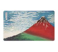 Tapis de bureau simili cuir Erik Hokusai, Fuji Rouge (60x35cm)