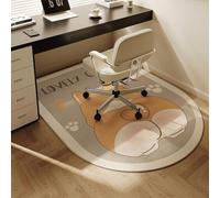 Tapis de bureau sur le thème des dessins animés et chaises d'étude for enfants avec coussinets de protection multifonctionnels(Corgi,120 * 90cm)