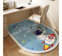 Tapis de bureau sur le thème des dessins animés et chaises d'étude for enfants avec coussinets de protection multifonctionnels(Rocket,120 * 80cm)