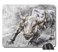 Tapis De Bureau Tapis De Souris -Statue Symbole Animal Finance Bourse Mince Tapis De Souris Résistant À Usure Tapis Souris Pour Bureau Jeux Les Capteurs De Jeu 25X30Cm
