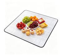 Tapis de camping - 200 x 200 cm - Matelas pliable double face en aluminium | Coussinets en mousse d'aluminium imperméables et isolants | Pour tente de plage, randonnée, pique-nique, extérieur