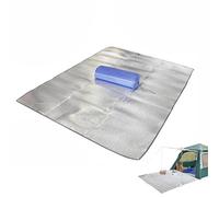 Tapis de Camping en Aluminium, Tapis de Camping Double Face en Aluminium, 9 mm d'épaisseur, 0,9-3x2 m, Isolant(1.5 x 2m)