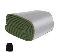 Tapis de Camping en Aluminium, Tapis de Camping en Papier d'aluminium 9 mm, isolé Double Face, Pliable, 0,9-3,0 MX 2 m(1m x 2m)