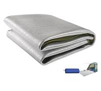 Tapis de camping en aluminium, tapis en mousse, matelas de couchage for camping, couverture isolante, tapis de tente pliable, tapis thermique, en feuille d'aluminium et EPE, épaisseur 9 mm(1.8 x 2m)