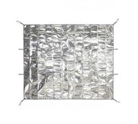 Tapis de camping en feuille d'aluminium, tapis de sol imperméable en polyéthylène pour pique-nique, randonnée, plage, couverture portable résistante à l'humidité avec sac de transport (200 x 200 cm)