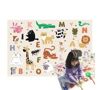 Tapis de camping | Tapis de camping | Motif animal mignon | Résistant au sable, lavable, pliable, léger, résistant aux intempéries, séchage rapide, tapis de camping pour jardin, piscine, balcon